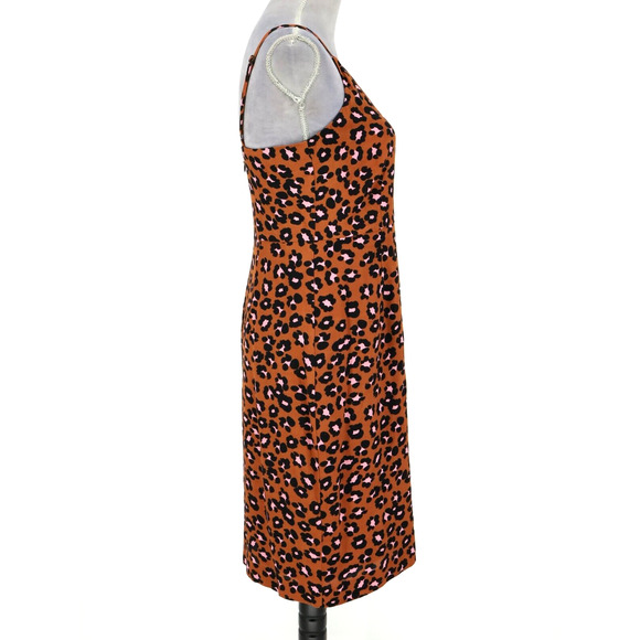 Sanctuary Slip Dress Womens 2 Brown Pink Animal Print Lined Mob Wife Resort New - Picture 6 of 16